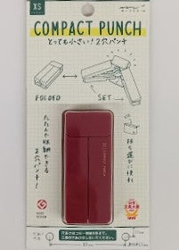 【メール便OK】ミドリ XSコンパクトパンチ えんじ 35546-006 【4902805355469】