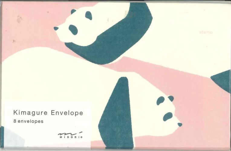 【メール便ＯＫ】ミドリ　封筒　きまぐれパンダ柄　20600-006