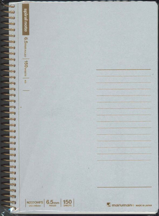 【メール便ＯＫ】マルマン スパイラルノート　 A5 　N237OHFS-51ライトグレー