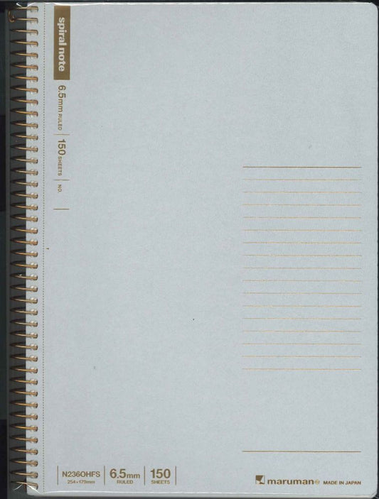 【メール便ＯＫ】マルマン スパイラルノート　B5 　N236OHFS-51ライトグレー