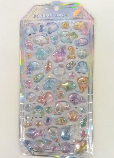 【メール便ＯＫ】クーリア　ボンボンドロップシール　海の生きもの　 91250