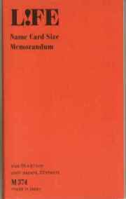 LIFE 名刺型メモランダム 無地(2冊入)　朱 M374　[10004889]