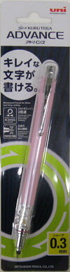【メール便ＯＫ】三菱鉛筆 シャープペン クルトガ アドバンス 0.3mm ベビーピンク M3-5591P.68　[10007424]
