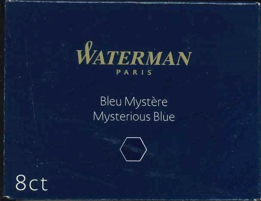 【メール便OK】WATERMANウォーターマンカートリッジインク　Mysterious Blue　1箱8本入　S0110910　[10014459]