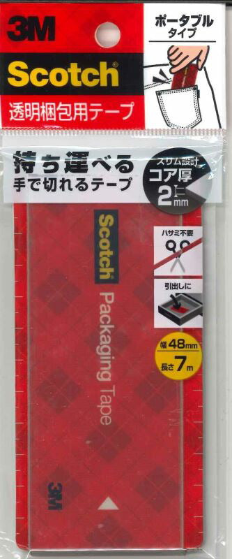 【メール便ＯＫ】スコッチ　透明包装用テープ ポータブル 3852FLT-RD　[10014668]