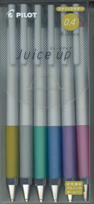 【メール便OK】パイロット　ゲルインキボールペン0.4　ジュースアップ　メタリックカラー6色セット　LJP-120S4-6CM　[10014941]
