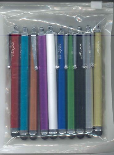 【メール便OK】MiXoo　タッチペン 10本セットタブレット対応 多色 シリコンゴムペン先　[10015792]