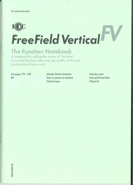 【メール便5冊まで　6冊以上は宅配便をご指定下さい】LUDDITE　ファンクションノート　B5　FREEFIELD VERTICAL　LDNT-B5F-23　[10016622]